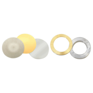 Targets de alta pureza para sputter coater Ø57 mm - Ø28 mm